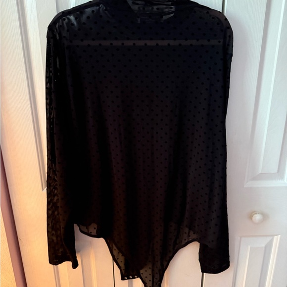 Rebdolls Black Sheer Bodysuit with Polka Dots - Picture 4 of 4